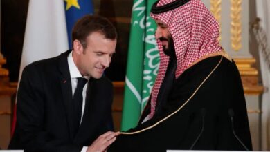 محمد بن سلمان والرئيس الفرنسي