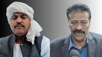 الأستاذ محمد محمد خير ، والزعيم القبلي مصلح علي محمد نصار
